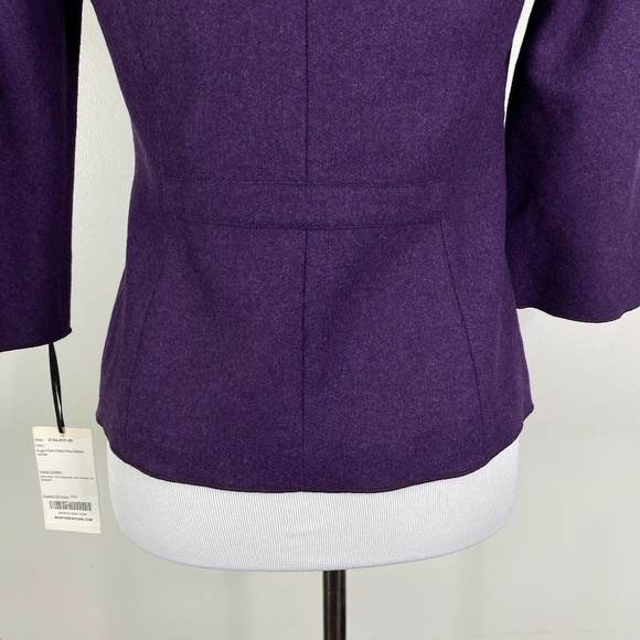 NEW Worth Sugar Plum Purple Felted Wool Jacket Sz. 0 - Picture 3 of 15